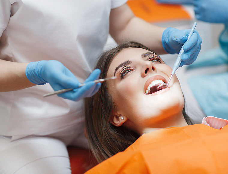 Dental patient receiving care